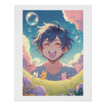 Laughter in the Magic Garden - Anime Poster with i