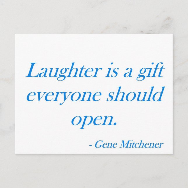 Laughter is a gift ... postcard (Front)
