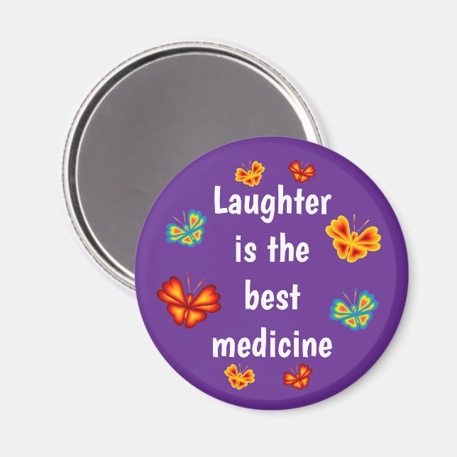 Laughter is the best medicine magnet 251123 (Front/Back)