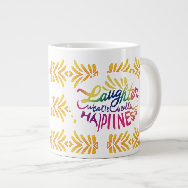 Laughter Wealth Happiness  Speciality Mug (Front Right)