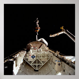 Launch of LAGEOS II from Shuttle Columbia (STS-52) Poster