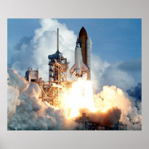 Launch of Space Shuttle Atlantis (STS-106) Poster