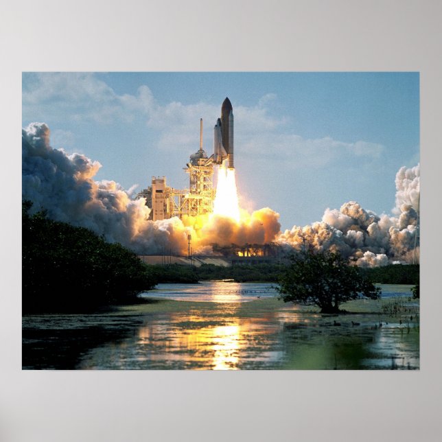 Launch of Space Shuttle Atlantis (STS-110) Poster (Front)