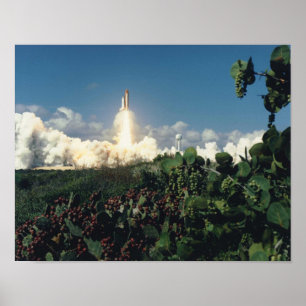 Launch of Space Shuttle Columbia (STS-58) Poster