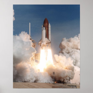 Launch of Space Shuttle Columbia (STS-73) Poster