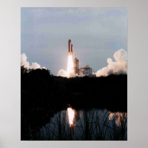Launch of Space Shuttle Columbia (STS-75) Poster