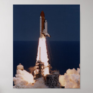 Launch of Space Shuttle Columbia (STS-83) Poster