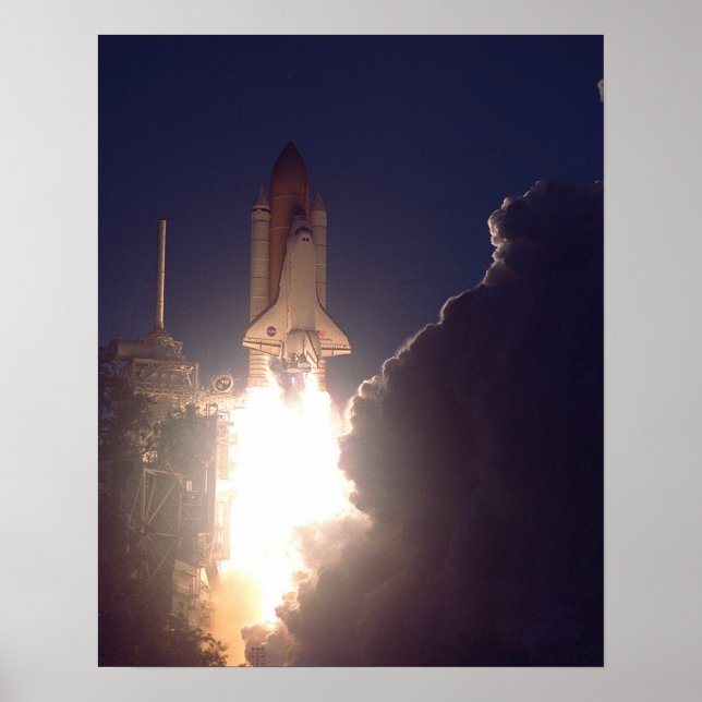 Launch of Space Shuttle Discovery (STS-102) Poster (Front)