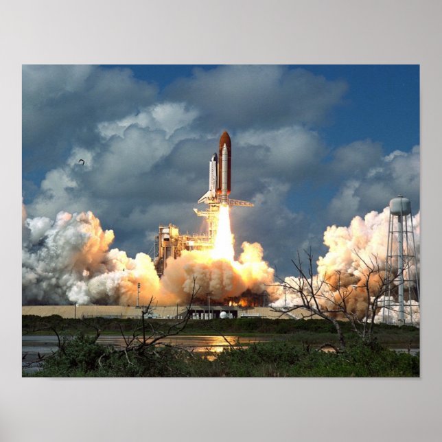 Launch of Space Shuttle Discovery (STS-26) Poster (Front)