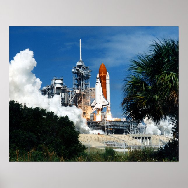 Launch of Space Shuttle Discovery (STS-26) Poster (Front)