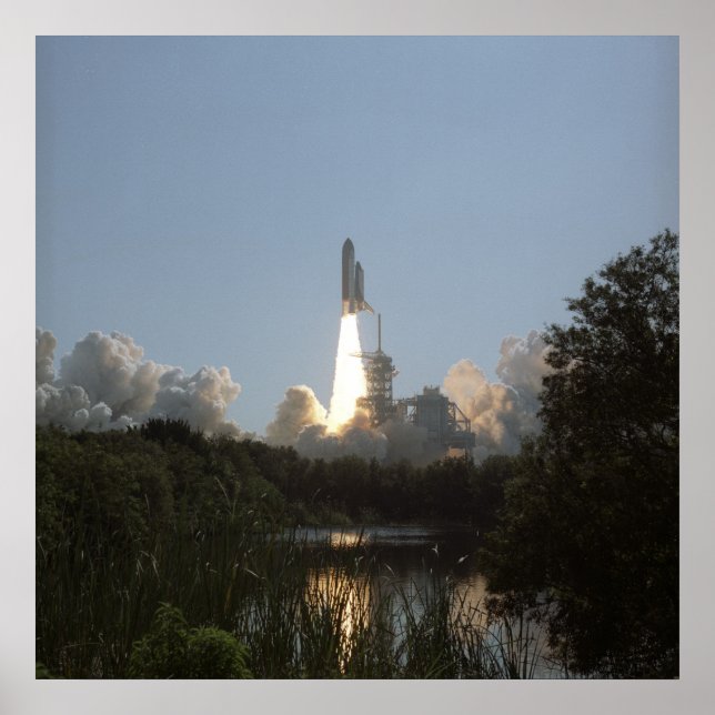 Launch of Space Shuttle Discovery (STS-29) Poster (Front)
