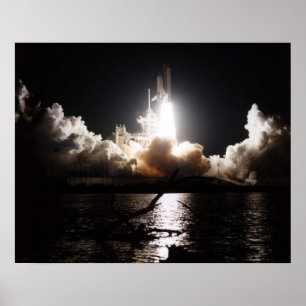 Launch of Space Shuttle Discovery (STS-82) Poster