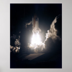 Launch of Space Shuttle Discovery (STS-82) Poster