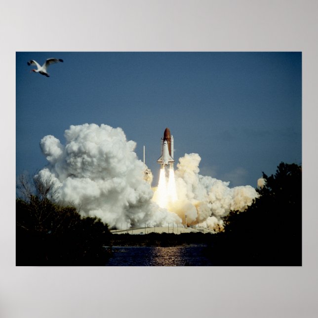 Launch of Space Shuttle Endeavour (STS-47) Poster (Front)
