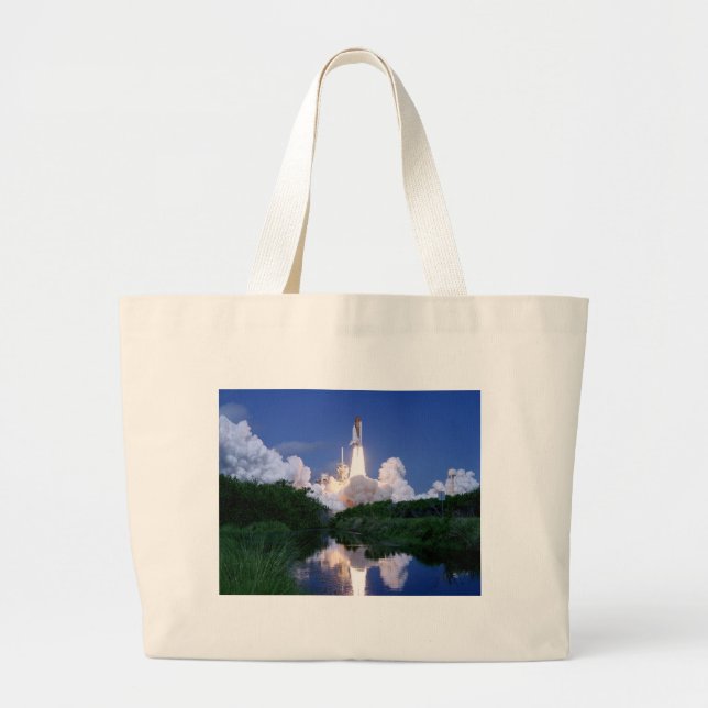 Launch of Space Shuttle Large Tote Bag (Front)
