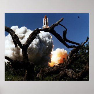 Launch of Space Shuttle STS-83 Poster