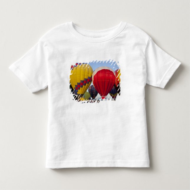 Launching hot air balloons 2 toddler T-Shirt (Front)