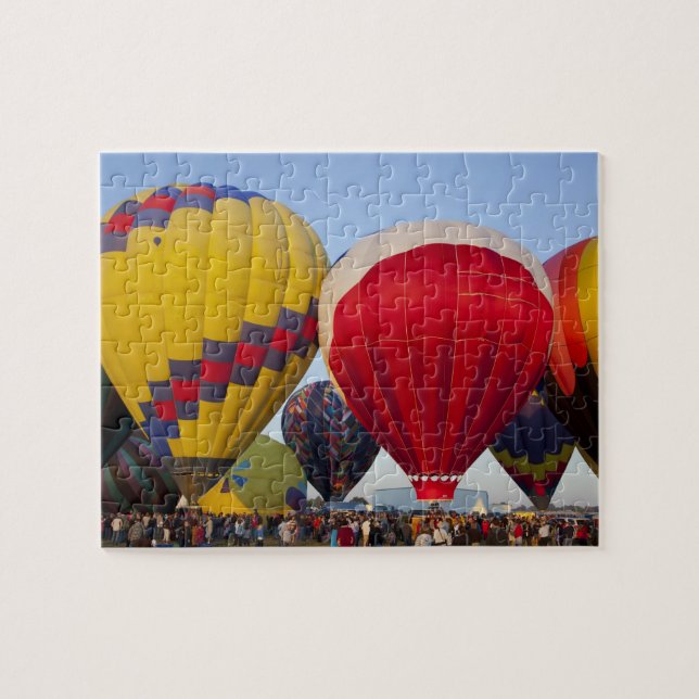 Launching hot air balloons jigsaw puzzle (Horizontal)