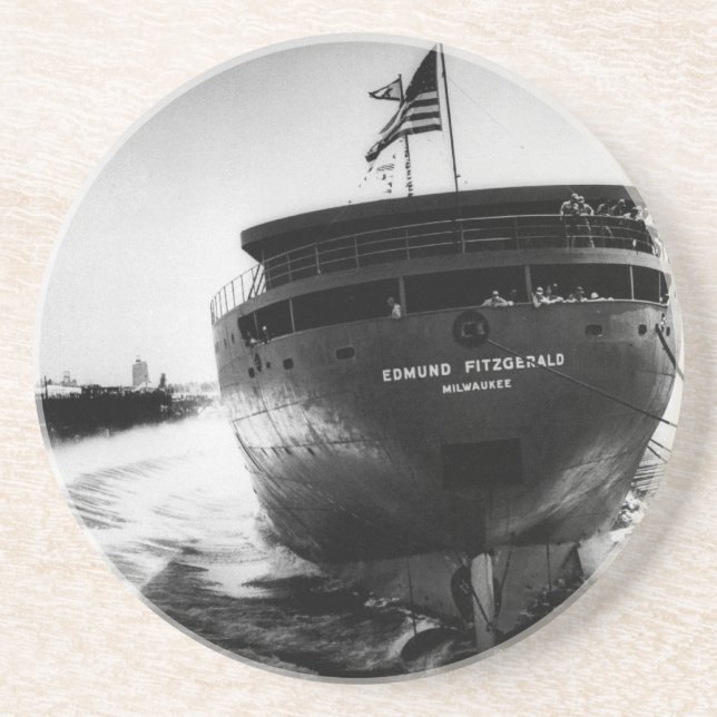 Launching of the Edmund Fitzgerald 1958 Coaster (Front)