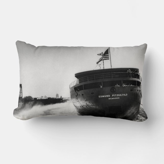 Launching of the Edmund Fitzgerald Vintage Lumbar Cushion (Front)