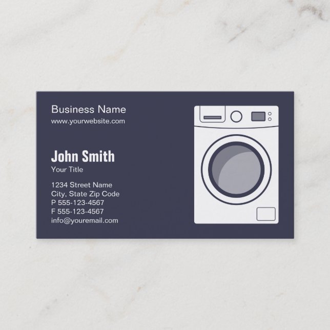 Laundromat / Appliance Repair, Service and Sale Business Card (Front)