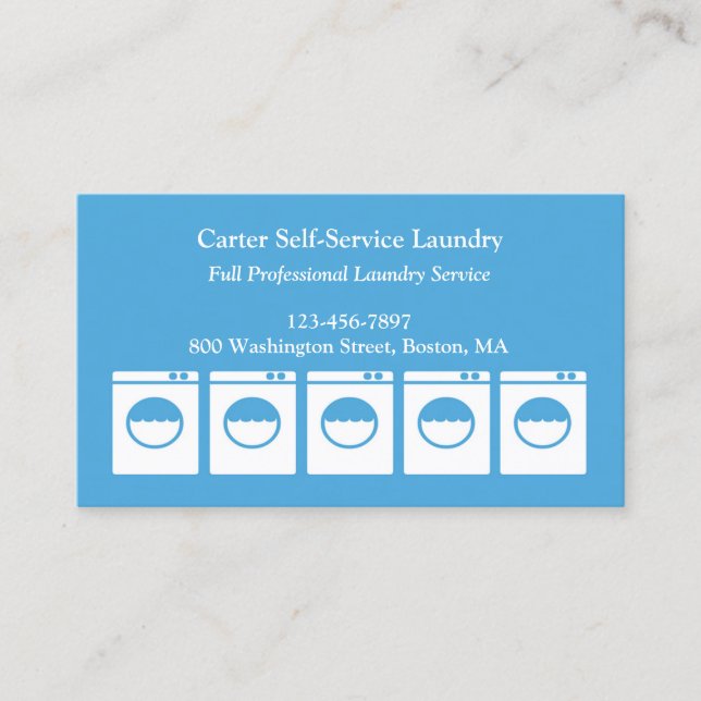 Laundromat Business Card (Front)