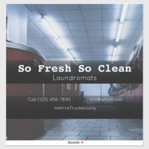 Laundromat company vehicle adverting business