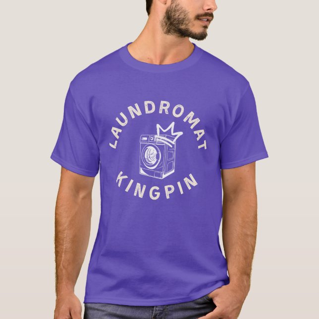 Laundromat Kingpin Punk Rock N Roll T-Shirt (Front)