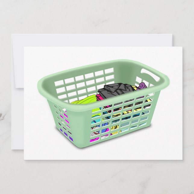 Laundry Basket Invitations (Front)