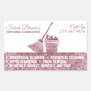 Laundry Cleaning Washing Janitorial Rectangular Sticker
