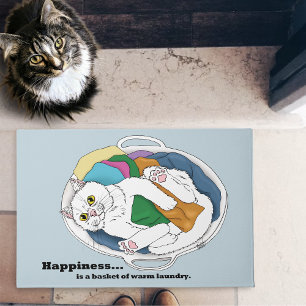 Laundry Day Cat Doormat