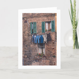 "Laundry Day in Italy" photographic greeting card