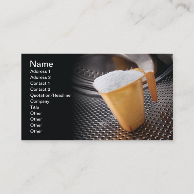 Laundry detergent business card (Front)