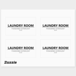 Laundry Detergent Label- Powder (for large bins) Rectangular Sticker