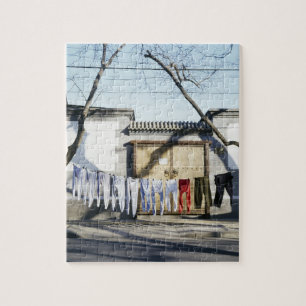 Laundry Drying on Clotheslines Jigsaw Puzzle