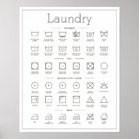 Laundry guide black & white