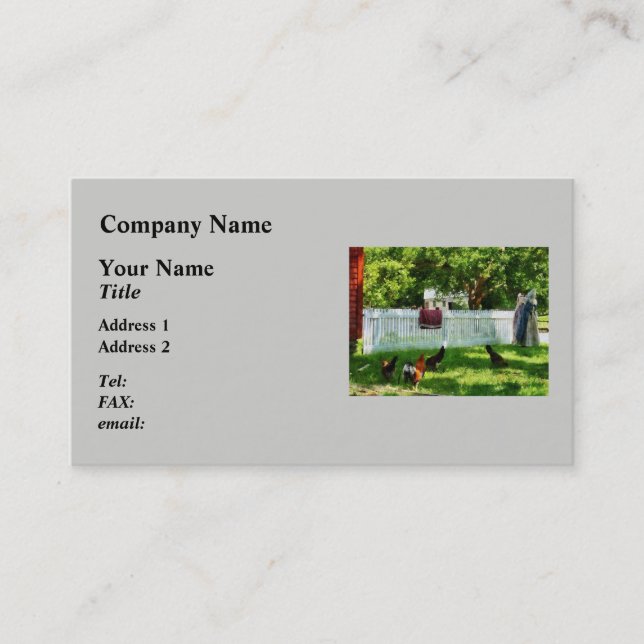 Laundry Hanging on Fence Business Card (Front)