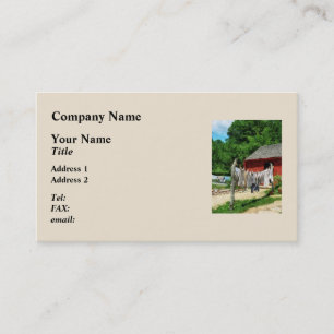 Laundry Hanging on Line Business Card
