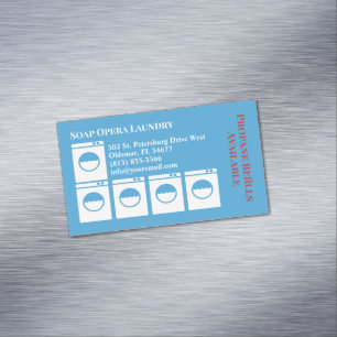 Laundry Laundromat Magnetic Business Card
