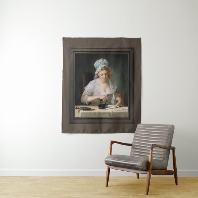 Laundry Maid Ironing by Henry Robert Morland Tapestry (In Situ)