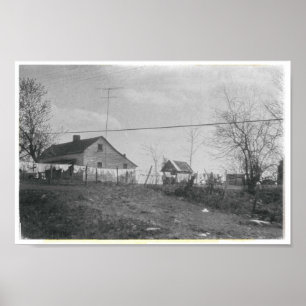 Laundry on Clothesline Vintage Farmhouse Poster