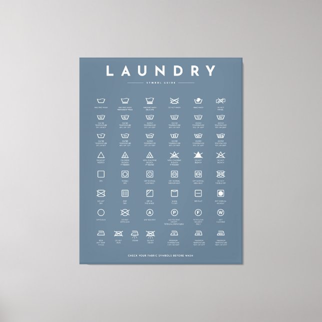 Laundry Room Decor Symbols Sign (Front)