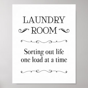 Laundry Room Sorting Life One Load At A Time Poster