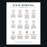 Laundry Room Stain Removal Instruction Guide Poster<br><div class="desc">Perfect wall decor for your laundry room. Can also be a great gift for a housewarming party. Minimalist Home Decor Wall Art. Stain Removal Guide Laundry Room.</div>