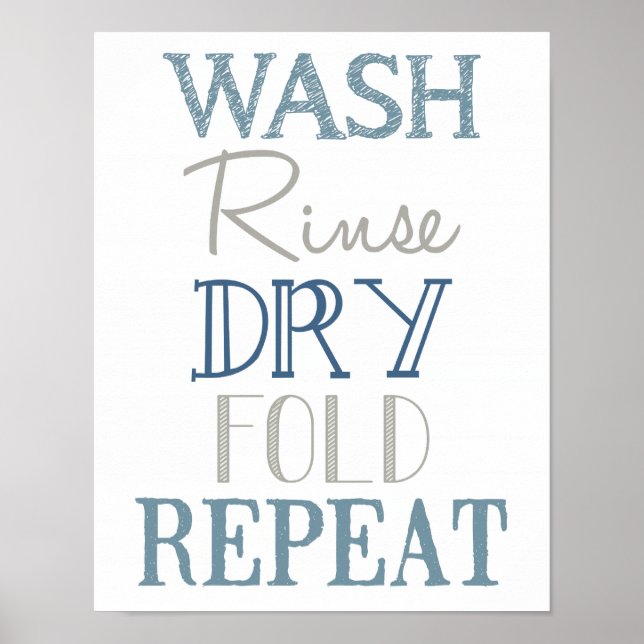 Laundry Room Subway Art Poster (Front)