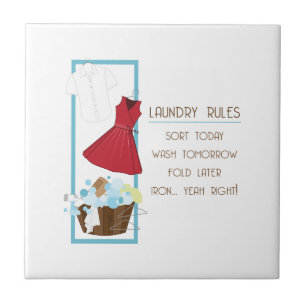 Laundry Rules Tile