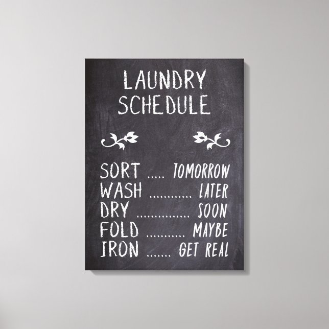 Laundry Schedule Sign (Front)