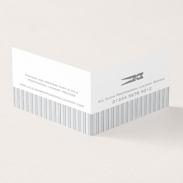 Laundry service business card kiosk card holder (Outside)