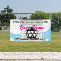Laundry service dry cleaner business banner sign