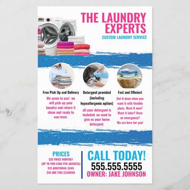Laundry Service Flyer (Front)